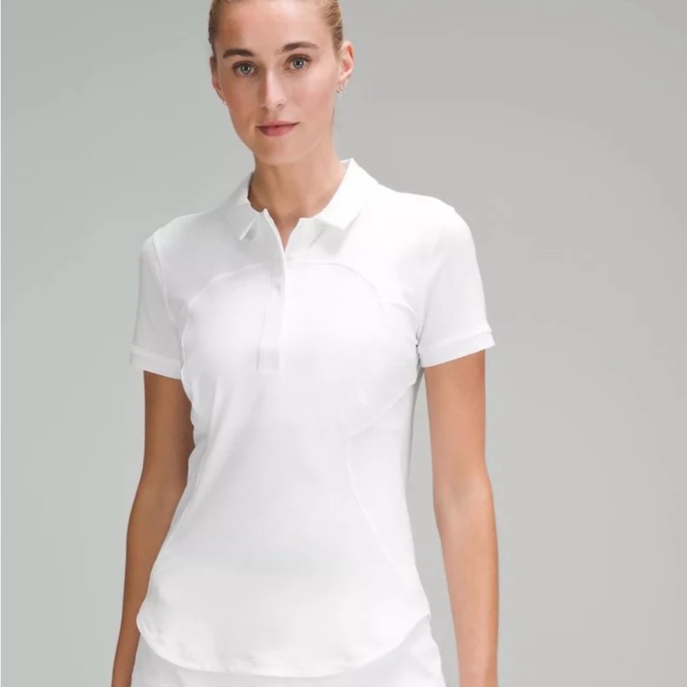 Lululemon Athletica White Polo Shirt